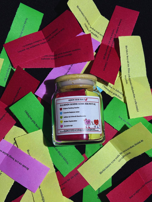 Aşkın Her Hali Kavanozu Sevgililer Günü İçin Özel Tasarım Romantik Notlar