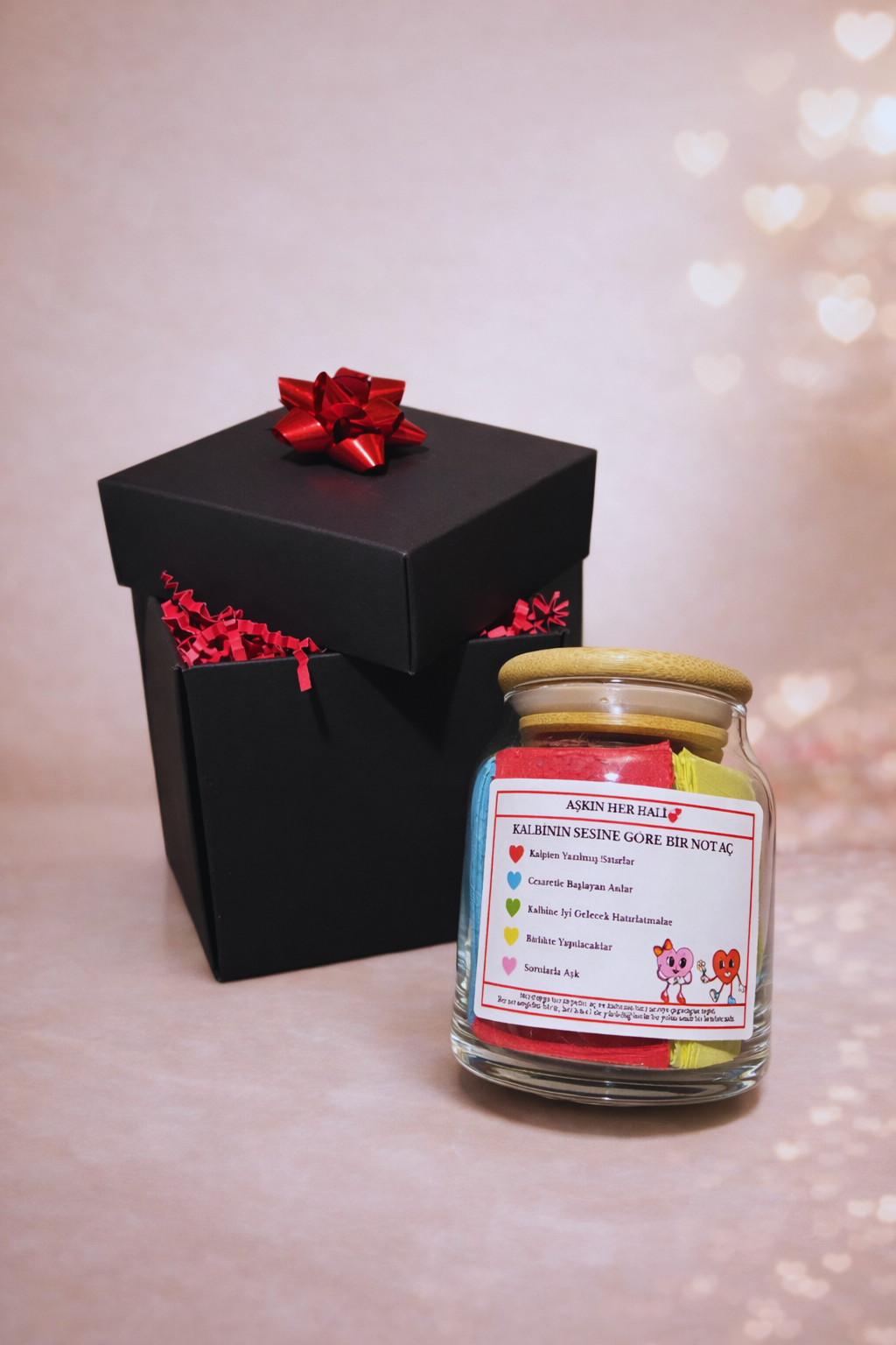 Aşkın Her Hali Kavanozu Sevgililer Günü İçin Özel Tasarım Romantik Notlar